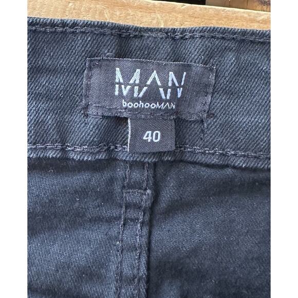 NWT Boohoo Man Tall Super Skinny Stretch Jeans Size 40x34 Men’s Black - Picture 4 of 10